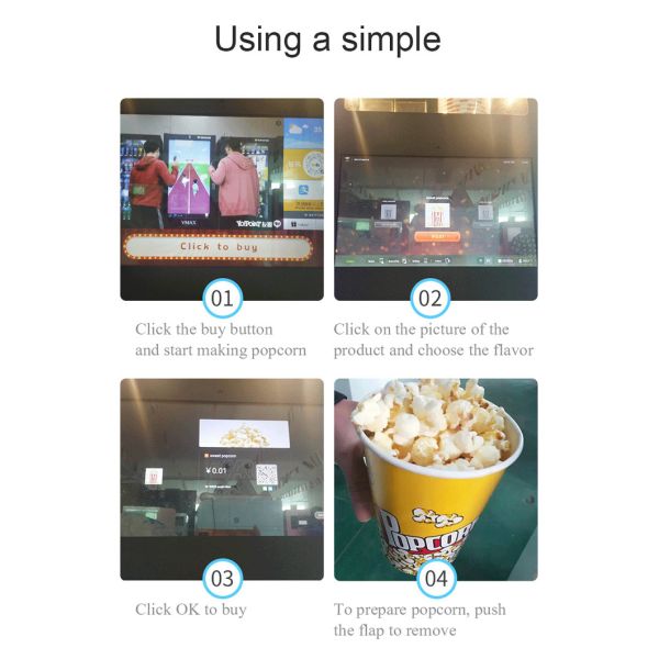 Commercial Popcorn Maker Machine Fully Automatic Intelligent Popcorn Vending Machine