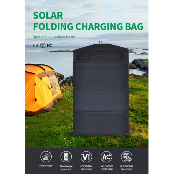 Outdoor Foldable Solar Powered Panel Portable 21W 6V Flexible