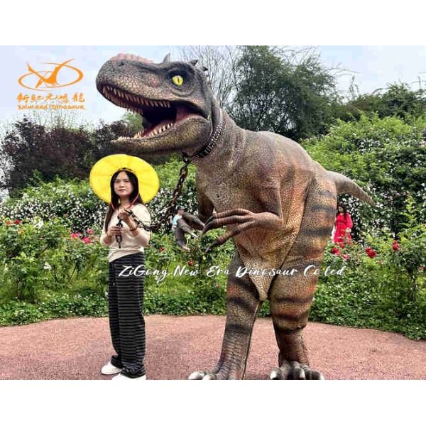 Close-up of dinosaur costume details