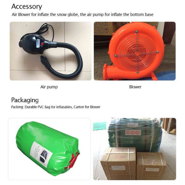 Outside Clear PVC 3m 4m 5m Inflatable Snow Globe With 3 Years Warranty