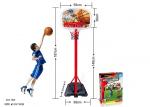 Portable Basketball Hoop Stand Children's Play Toys Wheels Metal Rim 190 CM