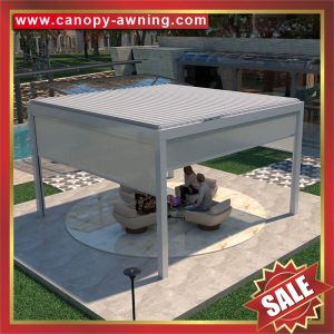 hot selling Modern outdoor Aluminium Motorized Opening louvered shutter Roof Pergola for sale