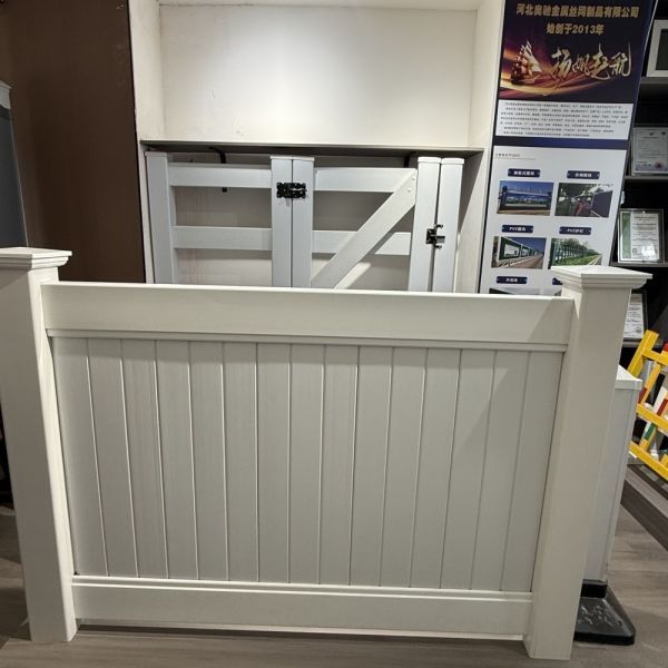 PVC Privacy Fence Panel showing clean white design and structural details