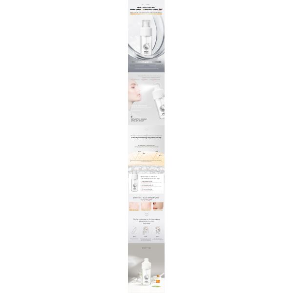Makeup Setting Spray Long-Lasting Moisturizing Fixing Spray Hydration Oil Control - Matte Finish Organic Vegan Makeup Artist