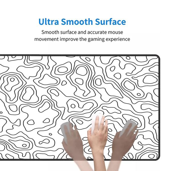 Office Table Mat Gaming Large Long Extend Topographic Big Full Keyboard Desk White 800*300