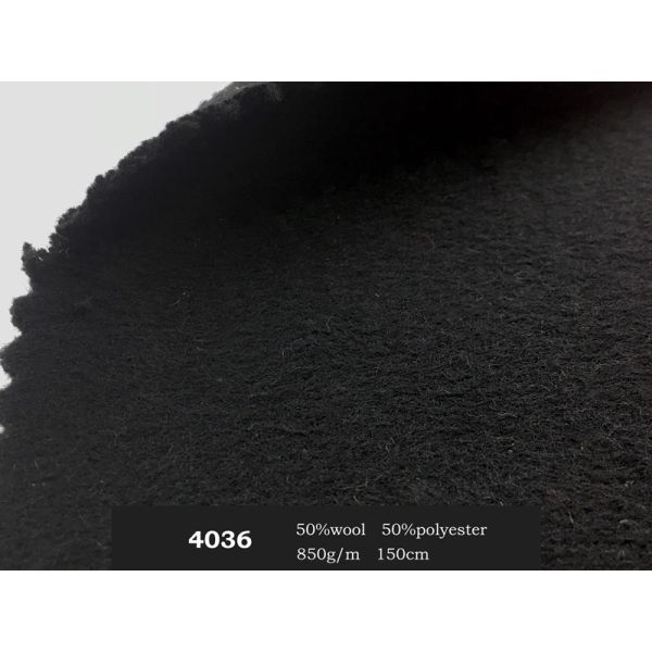 Customization White Polyester Tweed Wool Fabric 57 inch Double Sided