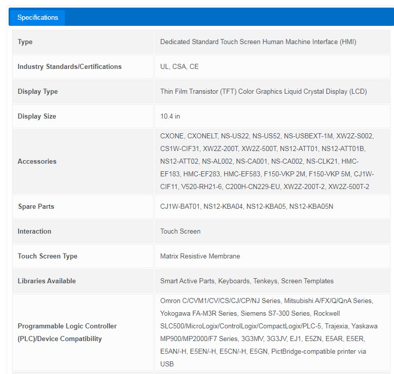 Original Omron Touch Screen Panel 10.4 Inch HMI NS10-TV00B-V2