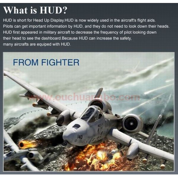 Ouchuangbo 5.5 inch multi colour auto HUD car head up display with bluetooht support refuel RPM icon speed alarm