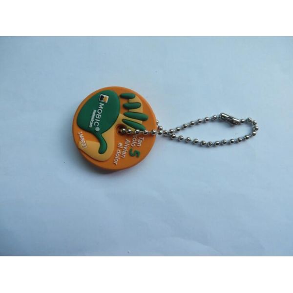 Multi Function Double Sided Hand Shape Silicone Rubber PVC Charm With Metal String For Key Holder And Bag Decoration