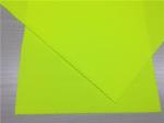 Neon Yellow Color Garment Leather Fabric For Coat With Recycle Polyester Backing