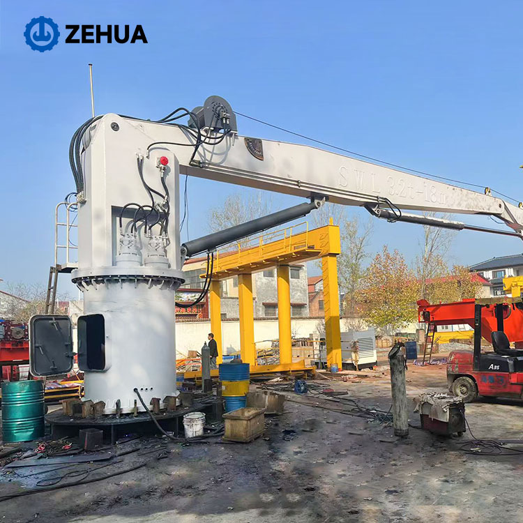 High Efficiency Electric Hydraulic Marine Deck Crane Ship Board Using Deck Crane 20ton 30ton