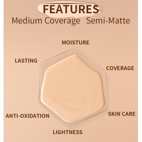 OEM Manufacturers Lightweight Full Coverage Foundation Private Label Natural Makeup Foundation Liquid Foundation Makeup