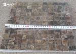 Dark Emperador Marble Mosaic Tile Sheets Polished 121 Pcs Scratch Resistant