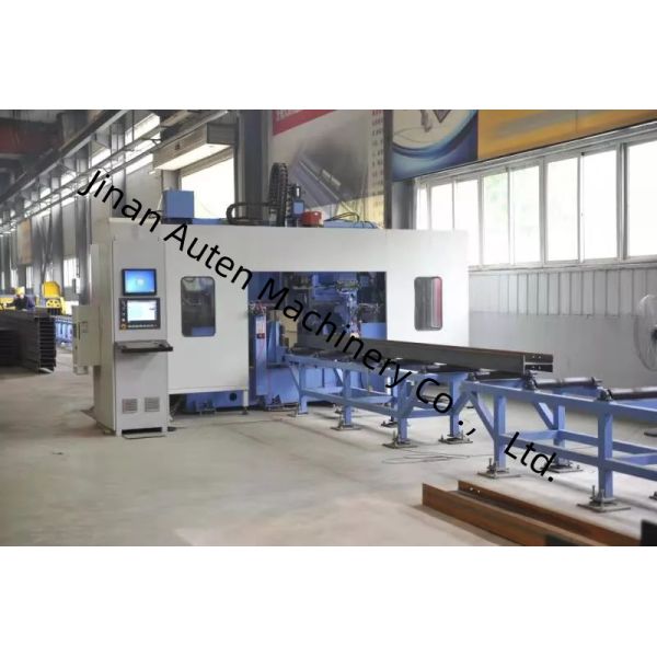 Three-Spindle BT40 CNC Beam Drilling Marking And Shearing Machine Beam Length 2000～13000mm