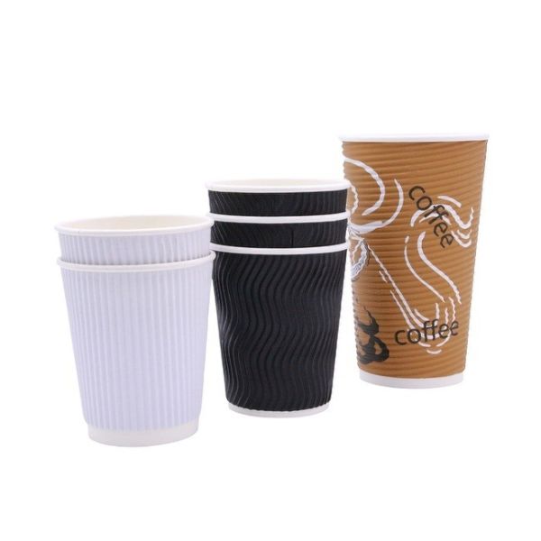 Customized Insulated 8oz Paper Cups Takeaway Coffee Cups For Cold Hot Drinks