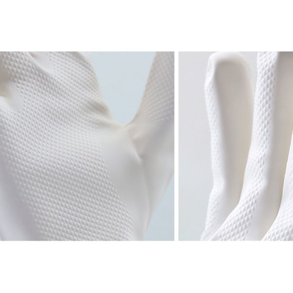 Puting Latex Gloves thick work protection resistant kitchen food wash wear rubber household soft white S