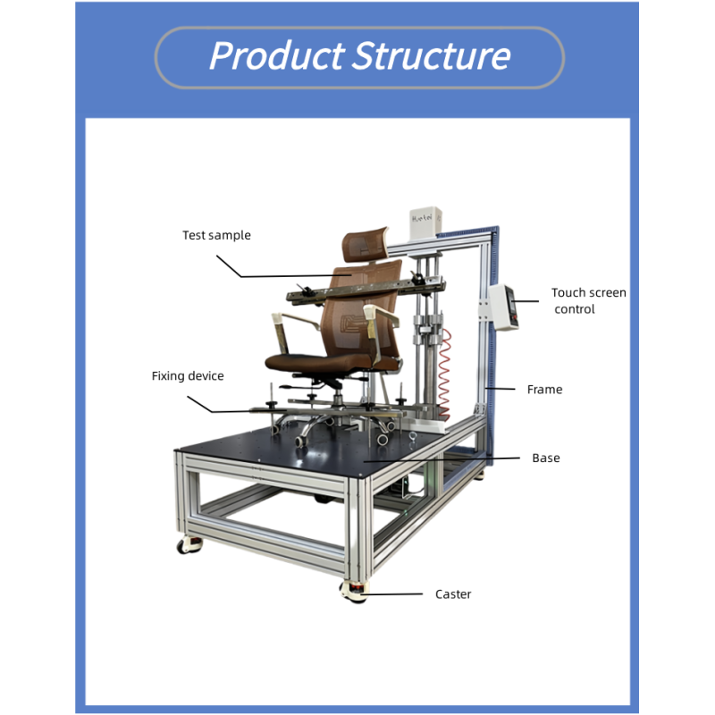Office Chair Structural Integrity Testing Equipment Comprehensive Strength Testing Machine for Chair Backrests