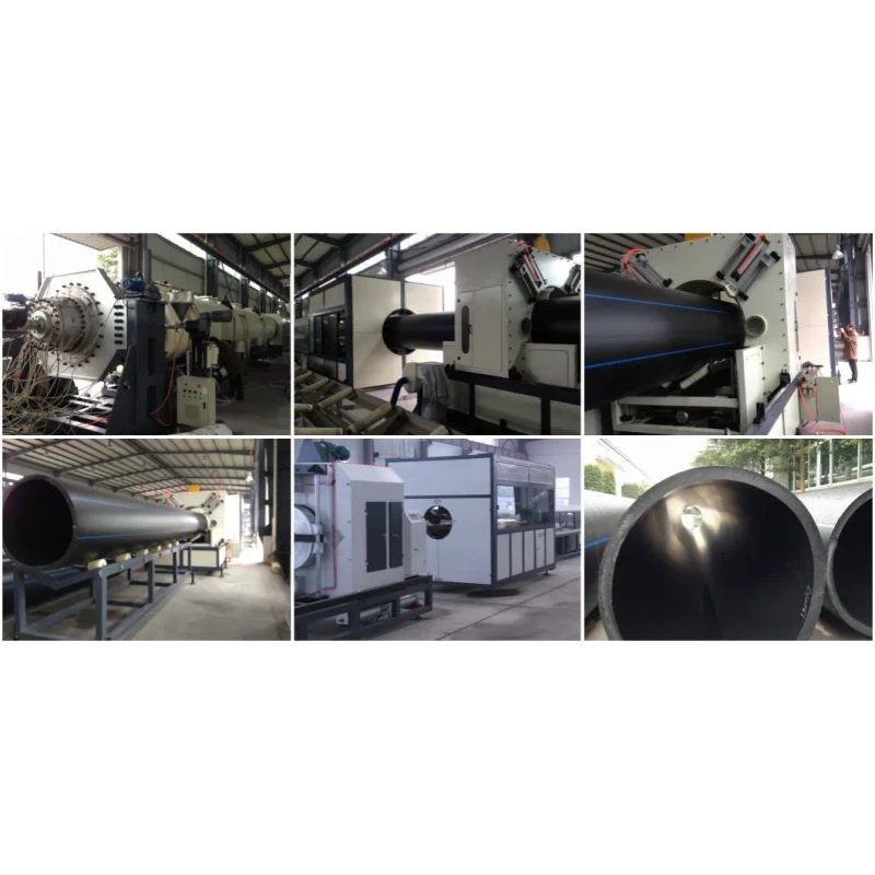 Automatic HDPE Solid Wall Pressure Pipe Extrusion Line for Water Supply