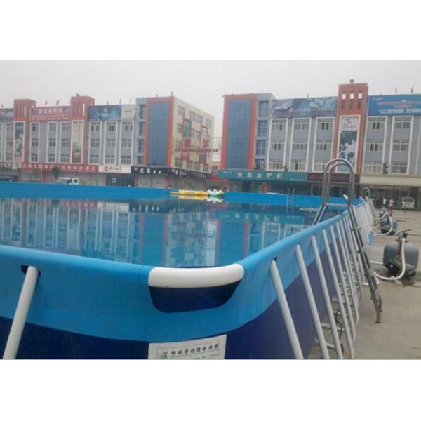 Outdoor Square Metal Frame Pool , Metal Frame Swimming Pool For Rental