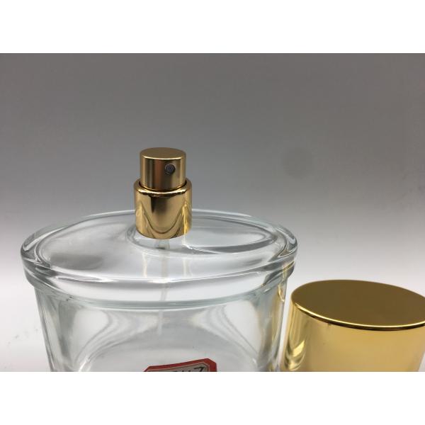 Oem Gradient Luxury Perfume Bottle Electroplating UV With Metallic Gold Atomizer