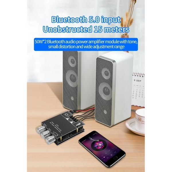 ZK-502MT 5.0 Subwoofer Amplifier Board 50W*2 2.0 Channel High Power Audio Stereo Sound Amplifiers