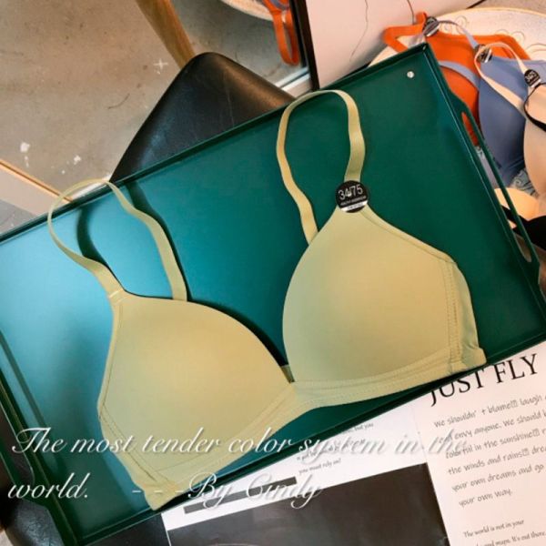 Seamless Underwear With Adjustable Shoulder Straps Gathered and Comfortable Small Chest Wire Free Bra for Women