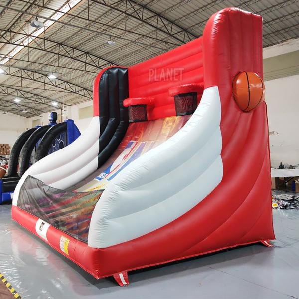 Inflatable Basketball Challenge Carnival Game Interactive Bounce Machine