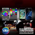 LED RGB Rock Light For Trucks Multi Color Bluetooth Control Under Car LED