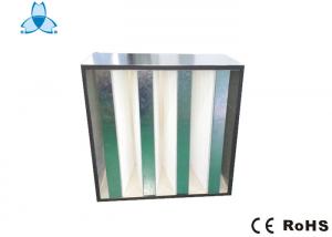 Buy cheap Compressed Hepa V Bank Filter Aluminum / Pastic Material For Air Conditioning System product