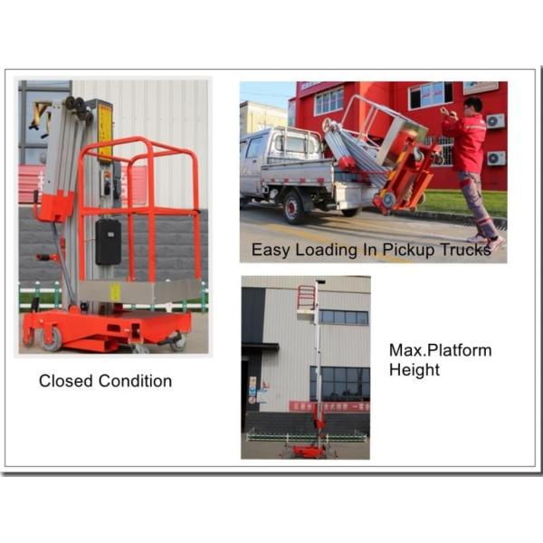MT Portable Single Mast Mobile Vertical Lift Aerial Work Platform