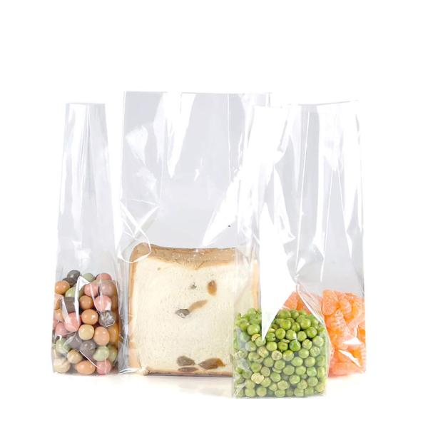 Transparent OPP Plastic Side Gusset Printing Square Bottom Poly Bag for Candy Packing