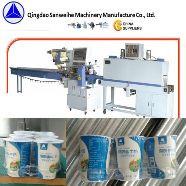 3 Sides Seal Pof Shrink Film Machine Milk Pet Bottle Wrapping Machine