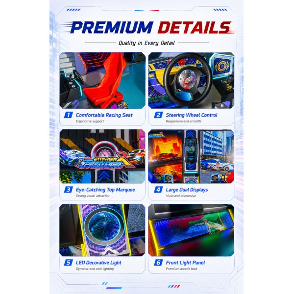 City Rush Speed Duel Driving Simulator Machine