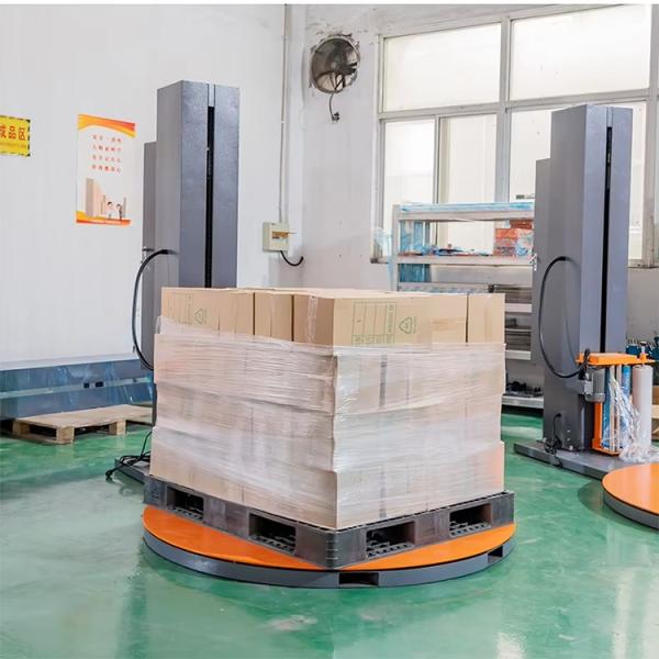 Full-automatic Carton Large Packaging Tray Packaging Scale With Tray Winding And Bundling Stretching Film Turntable