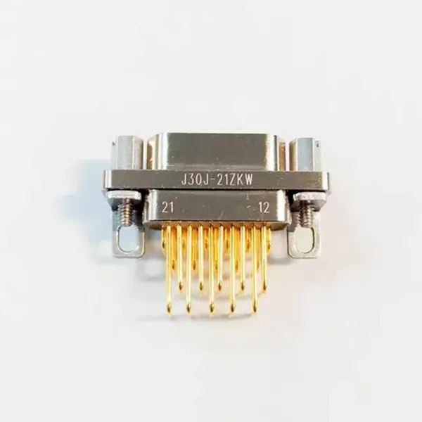 Rectangular Connector J30j-21zkw-J Curved Pin, 21-Pin
