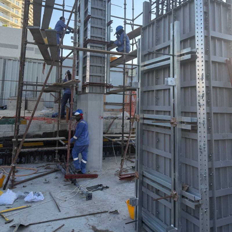 Lightweight Aluminum Formwork for Concrete Wall and Column Construction