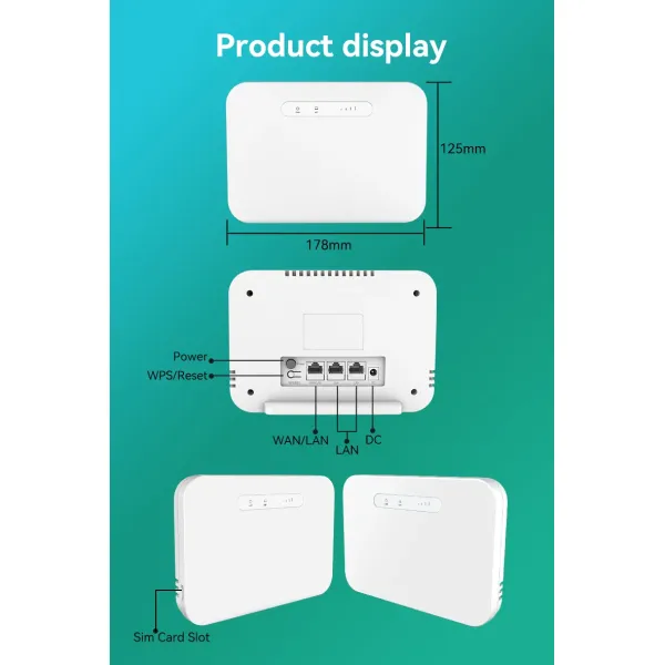 High Speed, High Performance, Multiple Functions LTE CPE with IEEE 802.11AC Wireless Standard
