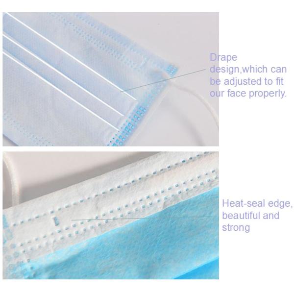 Lightweight Disposable Face Mask With Elastic Ear Loop PPE Consumables