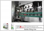 Liquid Bottle Filling Line With Bottle Capping Machine And Double Side Labeling