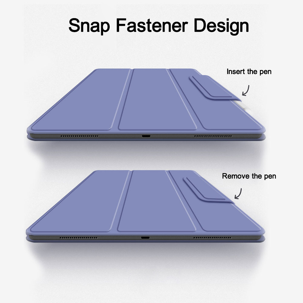 Minimalist Double-Sided Magnetic Case for iPad Tri-Fold Smart Leather Cover Ultra Thin Auto Sleep Wake Stand Protector