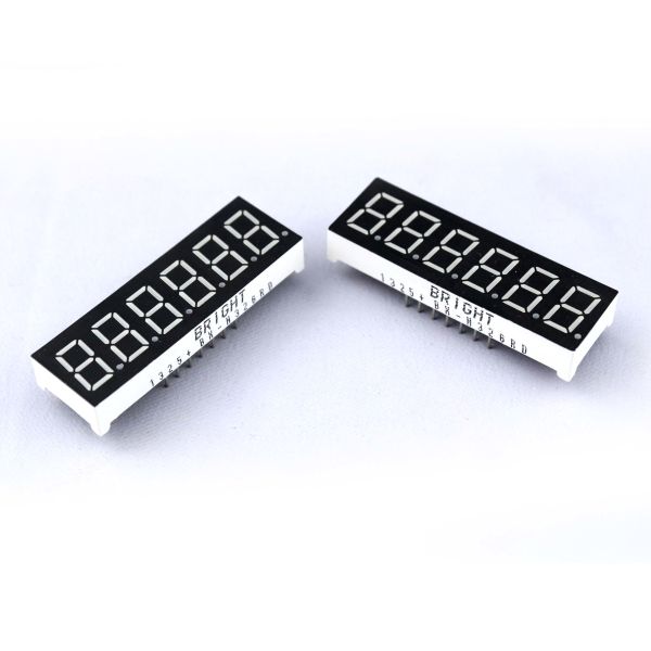 High Brightness LED 6 Digit 7 Segment Display Featuring 0.36 Inch Digit Height for Accurate and Readable Numeric Output