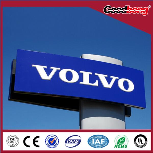 Outdoor Durable Electroplating Acrylic Pylon Auto Shop Sign