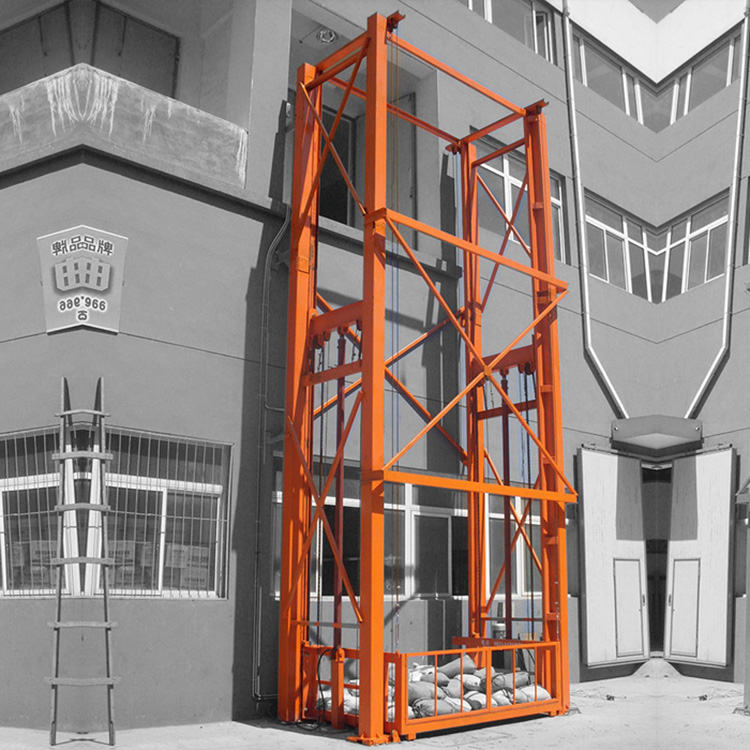 Industrial Freight Elevator Guide Rail Cargo Lift Hydraulic Loading Platform