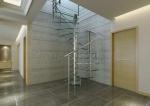 Tempered Glass Space Saving Spiral Staircase , Decorative Loft Spiral Staircase