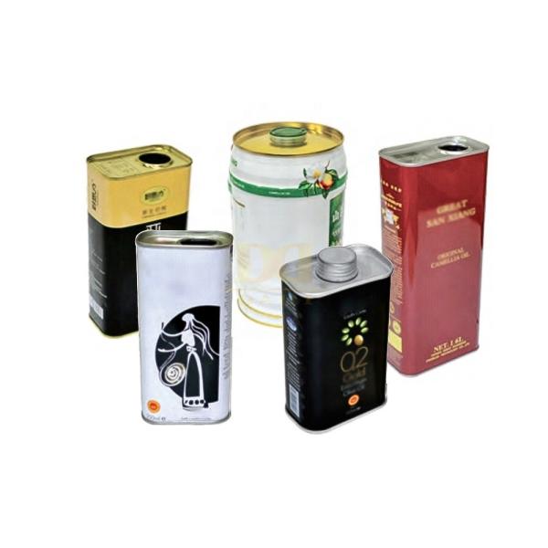 Custom Printed 125ml 150ml 250ml Rectangular Food Grade Tin Can Container for Olive Sunflower Cooking Oil Storage