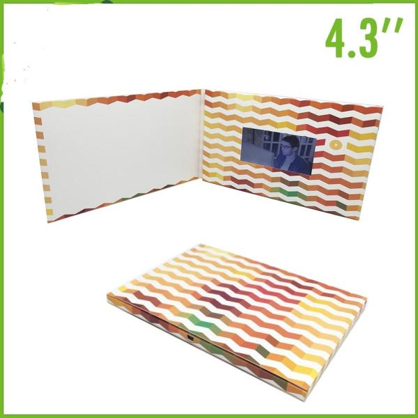 Multi Button Control LCD Video Card CMYK Color Printing Showcase