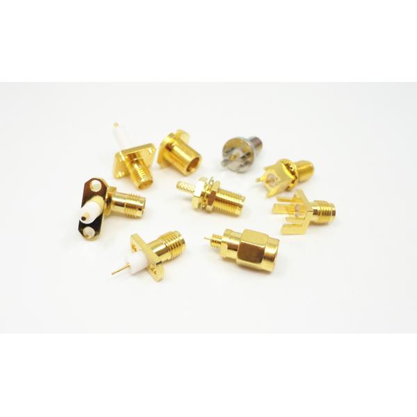 Gold Plated Male SMA RF Connector Plug Electrical RF Crimping Cable Connector