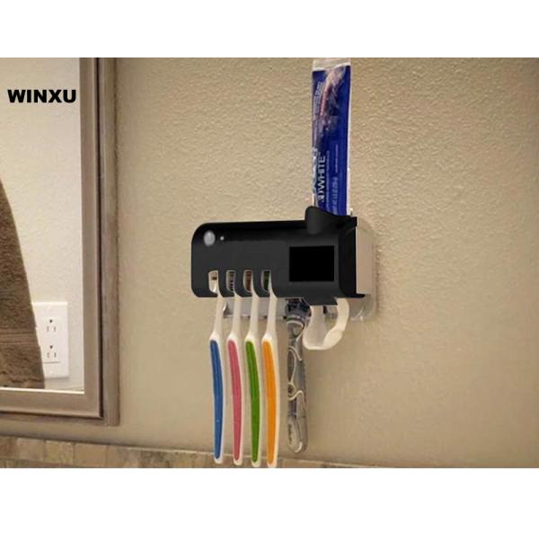 Sterilization Wireless Wall Mount UV Toothbrush Holder With Brush Cup Holder