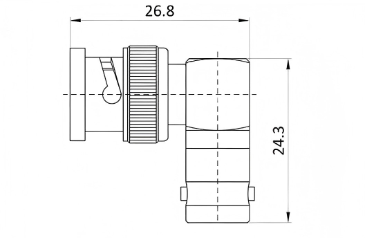 BNC Male To Female Right Angle Adapter BNC-JKW For CCTV & RF Systems