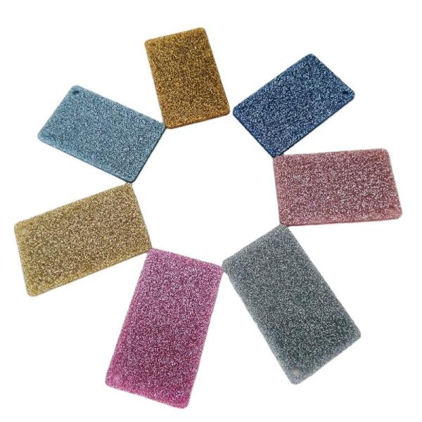 High Gloss Custom Size Scratch Resistant Glitter Acrylic Sheet for Commercial Displays